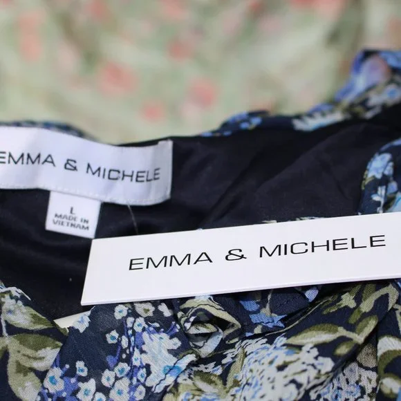 NWT Emma & Michelle Floral BoHo Dress Size L Easter Springtime Outfit - Picture 10 of 12